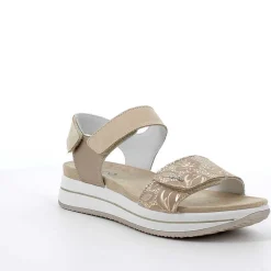 Woman Igi&Co Sandals And Flip Flops-Beige Women'S Leather Sandal