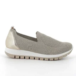 Woman Igi&Co Moccasins And Slip Ons-Beige-Platinum Women'S Slip On Sock