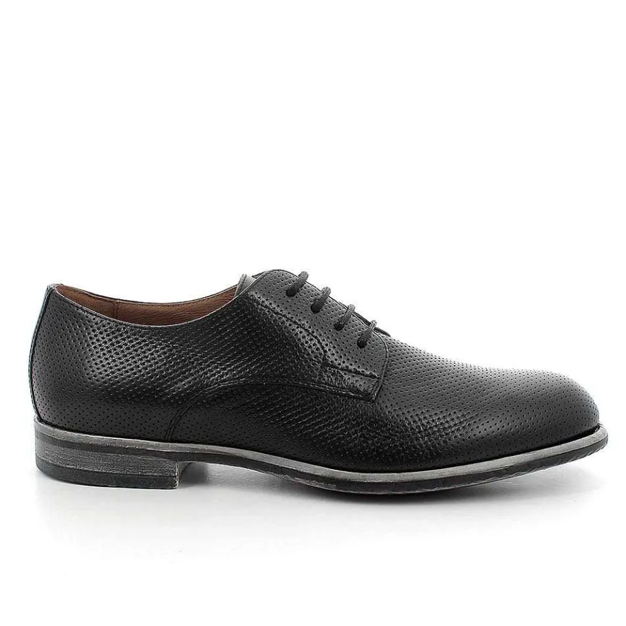 Man Igi&Co Lace Up-Black Men'S Leather Lace-Ups