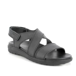 Man Igi&Co Sandals-Black Men'S Leather Sandals