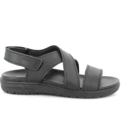 Man Igi&Co Sandals-Black Men'S Leather Sandals