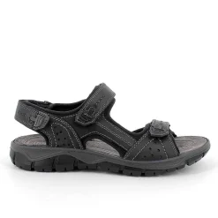 Man Igi&Co Sandals-Black Men'S Leather Sandals