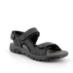Man Igi&Co Sandals-Black Men'S Leather Sandals