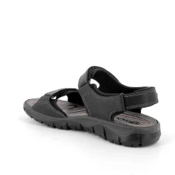 Man Igi&Co Sandals-Black Men'S Leather Sandals
