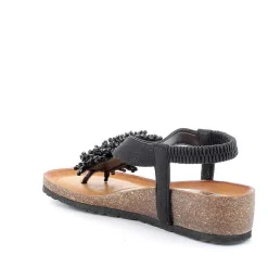 Woman Igi&Co Sandals And Flip Flops-Black Women'S Flip-Flop Sandals
