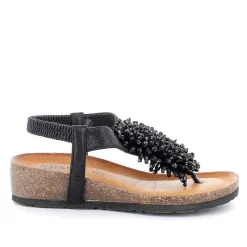 Woman Igi&Co Sandals And Flip Flops-Black Women'S Flip-Flop Sandals