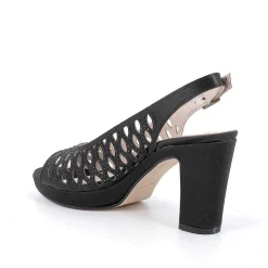 Woman Igi&Co Heeled Shoes-Black Women'S Heeled And Platform Sandals