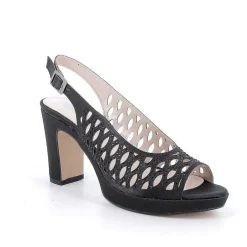 Woman Igi&Co Heeled Shoes-Black Women'S Heeled And Platform Sandals