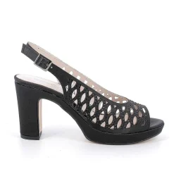 Woman Igi&Co Heeled Shoes-Black Women'S Heeled And Platform Sandals