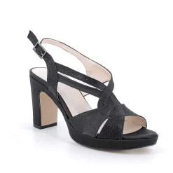 Woman Igi&Co Heeled Shoes-Black Women'S Heeled And Platform Sandals