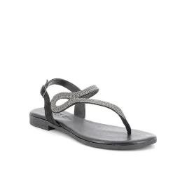 Woman Igi&Co Sandals And Flip Flops-Black Women'S Leather Flip Flop Sandals