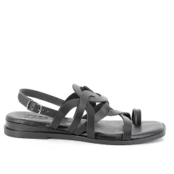 Woman Igi&Co Sandals And Flip Flops-Black Women'S Leather Flip Flop Sandals