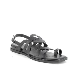 Woman Igi&Co Sandals And Flip Flops-Black Women'S Leather Flip Flop Sandals