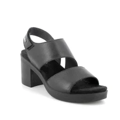 Woman Igi&Co Heeled Shoes-Black Women'S Leather Heeled Sandals