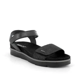 Woman Igi&Co Sandals And Flip Flops-Black Women'S Leather Sandals
