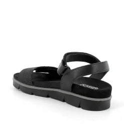 Woman Igi&Co Sandals And Flip Flops-Black Women'S Leather Sandals