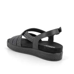 Woman Igi&Co Sandals And Flip Flops-Black Women'S Leather Sandals