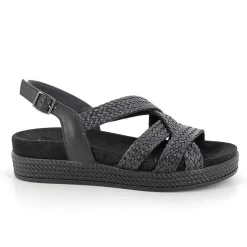 Woman Igi&Co Sandals And Flip Flops-Black Women'S Leather Sandals