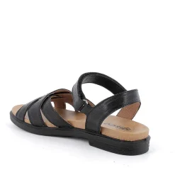 Woman Igi&Co Sandals And Flip Flops-Black Women'S Leather Sandals