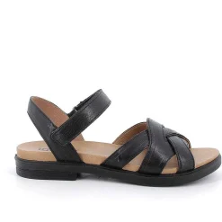 Woman Igi&Co Sandals And Flip Flops-Black Women'S Leather Sandals