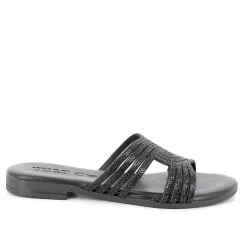 Woman Igi&Co Sandals And Flip Flops-Black Women'S Leather Sandals