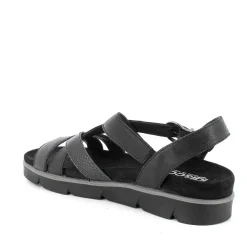 Woman Igi&Co Sandals And Flip Flops-Black Women'S Leather Sandals