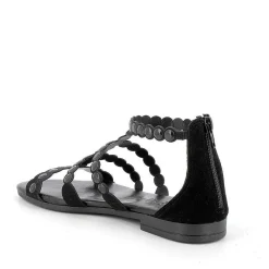 Woman Igi&Co Sandals And Flip Flops-Black Women'S Leather Sandals