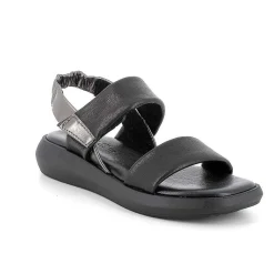 Woman Igi&Co Sandals And Flip Flops-Black Women'S Leather Sandals