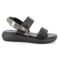 Woman Igi&Co Sandals And Flip Flops-Black Women'S Leather Sandals