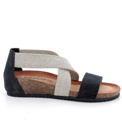 Woman Igi&Co Sandals And Flip Flops-Black Women'S Leather Sandals