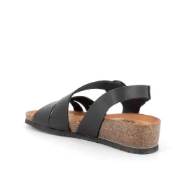 Woman Igi&Co Sandals And Flip Flops-Black Women'S Leather Sandals