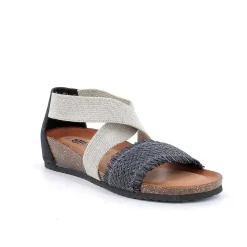 Woman Igi&Co Sandals And Flip Flops-Black Women'S Leather Sandals
