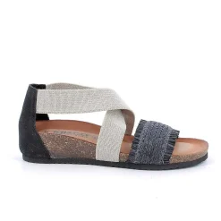Woman Igi&Co Sandals And Flip Flops-Black Women'S Leather Sandals