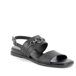 Woman Igi&Co Sandals And Flip Flops-Black Women'S Leather Sandals