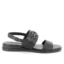 Woman Igi&Co Sandals And Flip Flops-Black Women'S Leather Sandals