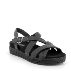 Woman Igi&Co Sandals And Flip Flops-Black Women'S Sandals