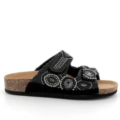 Woman Igi&Co Sandals And Flip Flops-Black Women'S Sandals