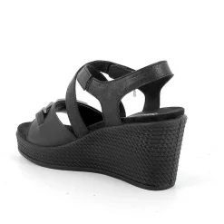 Woman Igi&Co Wedges-Black Women'S Wedge Sandals