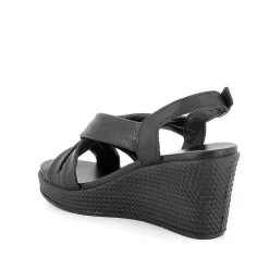 Woman Igi&Co Wedges-Black Women'S Wedge Sandals