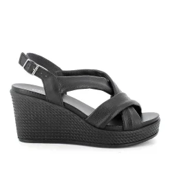 Woman Igi&Co Wedges-Black Women'S Wedge Sandals