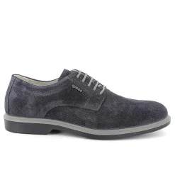 Man Igi&Co Lace Up-Blue Men'S Leather Lace-Ups