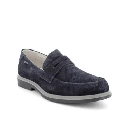 Man Igi&Co Moccasins And Flat Shoes-Blue Men'S Leather Loafers