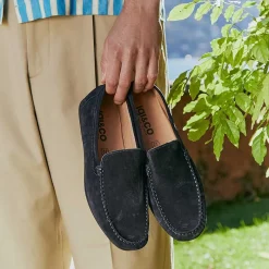 Man Igi&Co Moccasins And Flat Shoes-Blue Men'S Leather Loafers