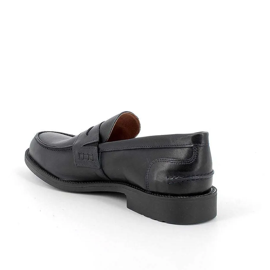 Man Igi&Co Moccasins And Flat Shoes-Blue Men'S Leather Loafers