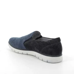 Man Igi&Co Moccasins And Flat Shoes-Blue Men'S Slip On
