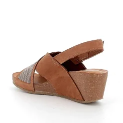 Woman Igi&Co Wedges-Brandy Women'S Leather Wedge Sandals