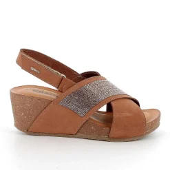 Woman Igi&Co Wedges-Brandy Women'S Leather Wedge Sandals