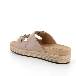 Woman Igi&Co Sandals And Flip Flops-Caramel Laminated Women'S Leather Sandals