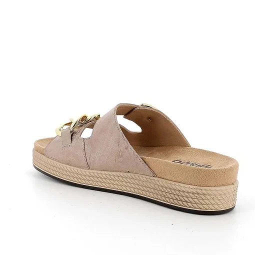 Woman Igi&Co Sandals And Flip Flops-Caramel Laminated Women'S Leather Sandals