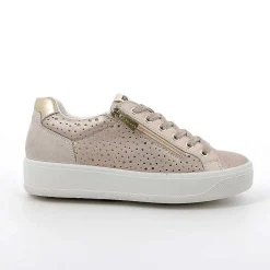 Woman Igi&Co Sneakers-Champagne Women'S Leather Sneakers